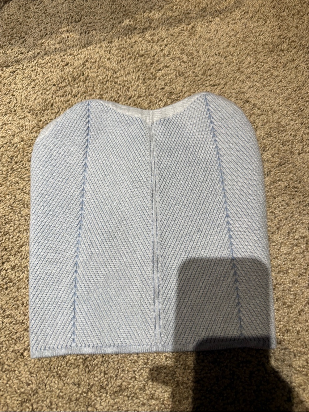 aerie Light Blue Ribbed Knit tube top